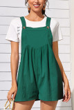 Plain Cotton Linen Cami Loose Romper