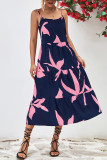 Printed Spaghetti Strap Tiered Maxi Dress