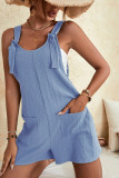 Plain Pockets Cami Sleeveless Romper