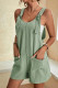 Plain Pockets Cami Sleeveless Romper