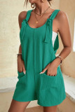 Plain Pockets Cami Sleeveless Romper