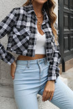Plain Open Button Crop Shirt