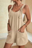 Plain Pockets Cami Sleeveless Romper