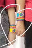 Rainbow Knit Buckle Necklace MOQ 5pcs