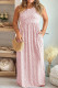 Pink Plus Size Leopard Print Sleeveless Maxi Dress