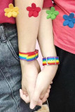 Rainbow Knit Buckle Necklace MOQ 5pcs