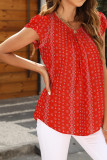 Smocked Floral Print Chiffon Top