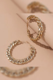 Gold Chain Round Earrings MOQ 5pcs