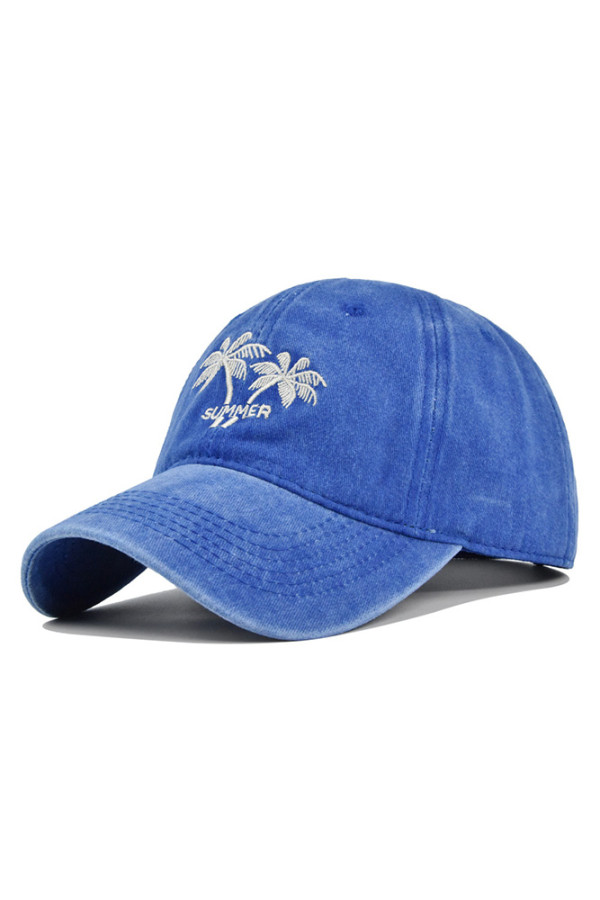 Coconut Tree Summer Embroidery Baseball Hat MOQ 3pcs