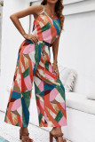 Printing Cami Top and Wide Leg Pants 2PCS Set