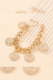 Embossed Coin Punk Bracelet MOQ 5pcs