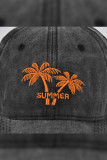 Coconut Tree Summer Embroidery Baseball Hat MOQ 3pcs