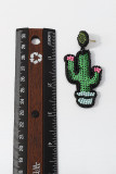 Boho Glitter Cactus Beads Earrings