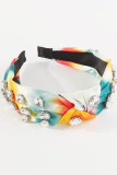 Rhinestone Tie Dye Twisted Headband MOQ 3pcs