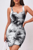 Tie Dye Spaghetti MIni Dress
