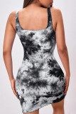 Tie Dye Spaghetti MIni Dress