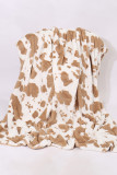 Cow Print Flannel Fleece Blanket
