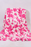 Cow Print Flannel Fleece Blanket