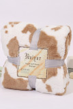 Cow Print Flannel Fleece Blanket