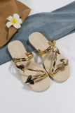 Heart Shape Straps Flat Sandals