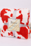 Cow Print Flannel Fleece Blanket