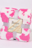 Cow Print Flannel Fleece Blanket