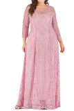 Plus Size Long Maxi Lace Dress