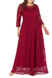 Plus Size Long Maxi Lace Dress
