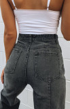 Ripped Wide Leg Jeans Pants