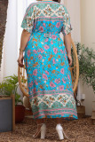Plus Size Boho Floral Dress