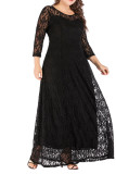 Plus Size Long Maxi Lace Dress