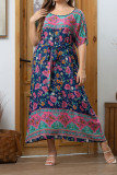 Plus Size Boho Floral Dress