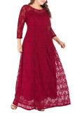 Plus Size Long Maxi Lace Dress