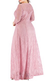 Plus Size Long Maxi Lace Dress