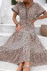 Apricot Leopard Tiered Maxi Dress