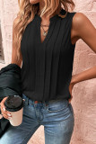 Plain Smocked Sleeveless Top
