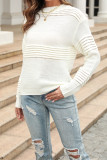 Plain Crochet Knit Pullover Sweater