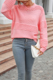 Plain Crochet Knit Pullover Sweater