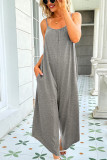 Grey Spaghetti One Piece Jumpsuit