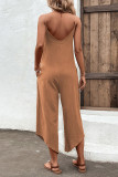 Plain Spaghetti One Piece Jumpsuit