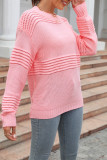 Plain Crochet Knit Pullover Sweater