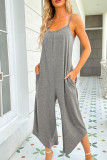 Grey Spaghetti One Piece Jumpsuit