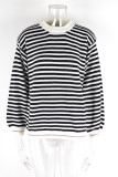 Stripes Crew Neck Knitting Sweater