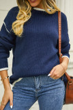 Colorblock Knitting Pullover Sweater