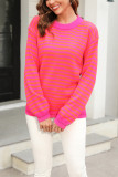 Stripes Crew Neck Knitting Sweater
