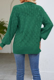 Plain Crochet Knit Open Sweater Cardigan