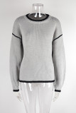 Colorblock Knitting Pullover Sweater