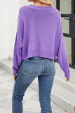 Plain Crochet Striped Knit Open Button Sweater Cardigans