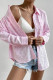 Heart Button Up Plain SHirt
