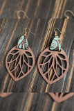 Hollow Out Wooden Earrings MOQ 5pcs